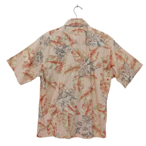 Tori Richard Hawaiian Shirt Mens Small Beige Short Sleeve 100% Cotton - Picture 6 of 11